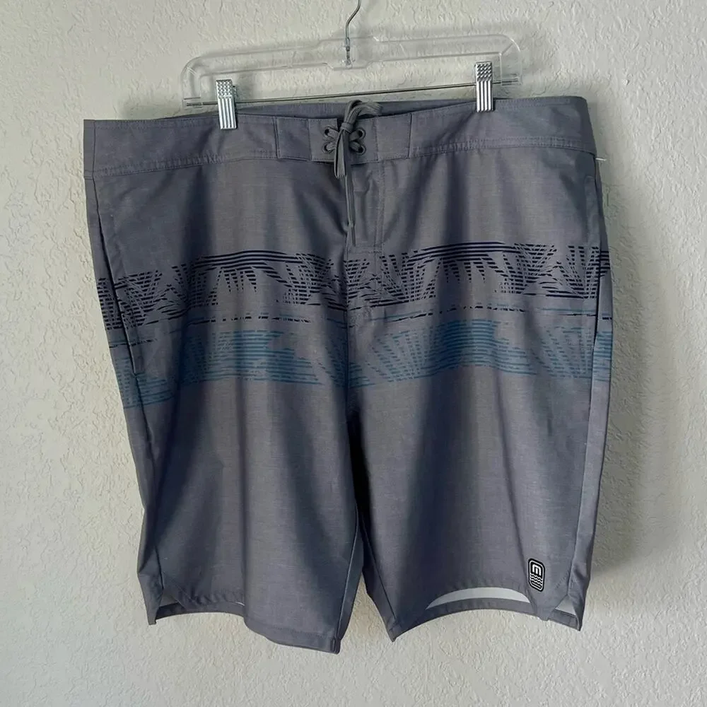 *NWOT Men’s Travis Mathew Treeline Boardshorts Heather Sleet – Sz 42